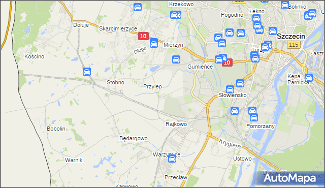 mapa Ostoja gmina Kołbaskowo, Ostoja gmina Kołbaskowo na mapie Targeo