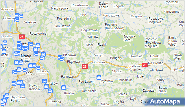 mapa Paszyn, Paszyn na mapie Targeo