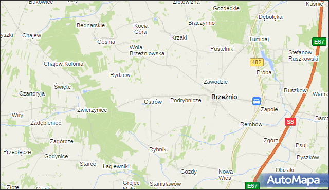 mapa Podcabaje, Podcabaje na mapie Targeo