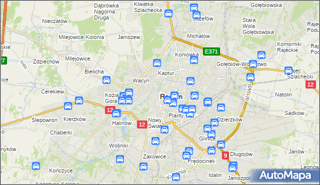 mapa Radomia, Radom na mapie Targeo