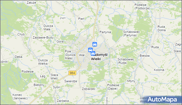 mapa Radomyśl Wielki, Radomyśl Wielki na mapie Targeo
