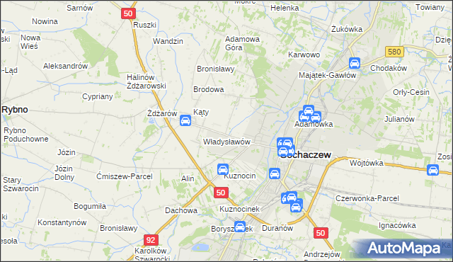 mapa Rozlazłów, Rozlazłów na mapie Targeo