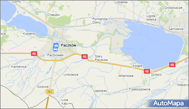 mapa Stary Paczków, Stary Paczków na mapie Targeo