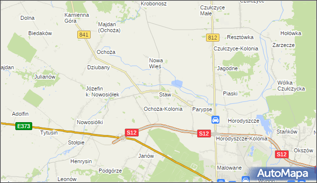 mapa Staw gmina Chełm, Staw gmina Chełm na mapie Targeo