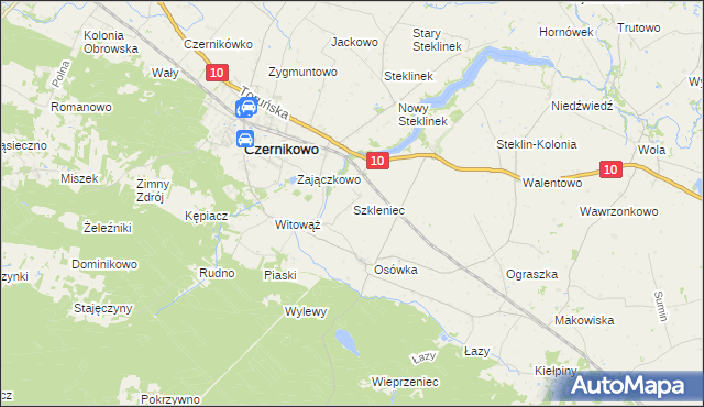 mapa Szkleniec gmina Czernikowo, Szkleniec gmina Czernikowo na mapie Targeo