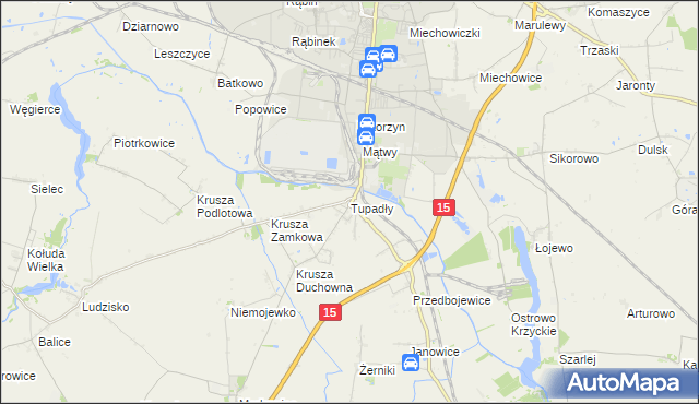 mapa Tupadły gmina Inowrocław, Tupadły gmina Inowrocław na mapie Targeo
