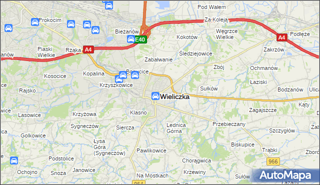 mapa Wieliczka, Wieliczka na mapie Targeo