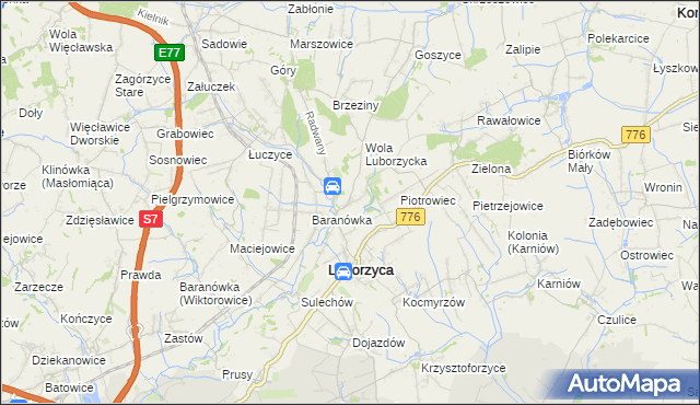 mapa Wysiołek Luborzycki, Wysiołek Luborzycki na mapie Targeo