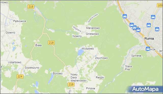 mapa Wyspowo, Wyspowo na mapie Targeo