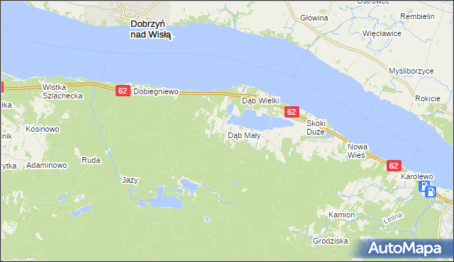 mapa Dąb Mały, Dąb Mały na mapie Targeo