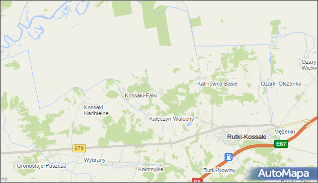 mapa Kalinówka-Bystry, Kalinówka-Bystry na mapie Targeo