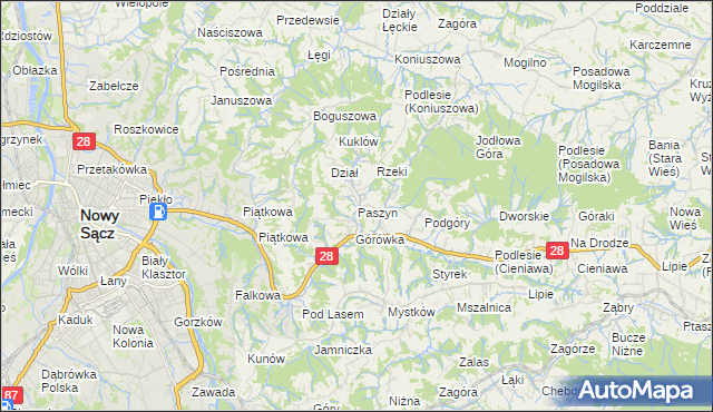 mapa Paszyn, Paszyn na mapie Targeo