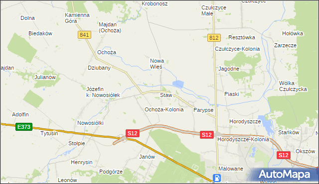 mapa Staw gmina Chełm, Staw gmina Chełm na mapie Targeo