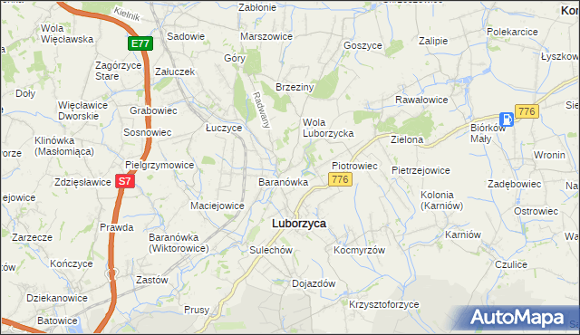 mapa Wysiołek Luborzycki, Wysiołek Luborzycki na mapie Targeo