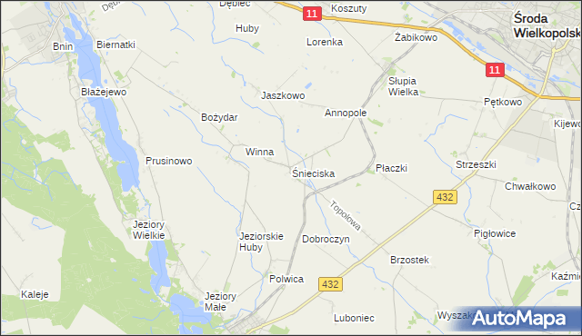mapa Śnieciska, Śnieciska na mapie Targeo