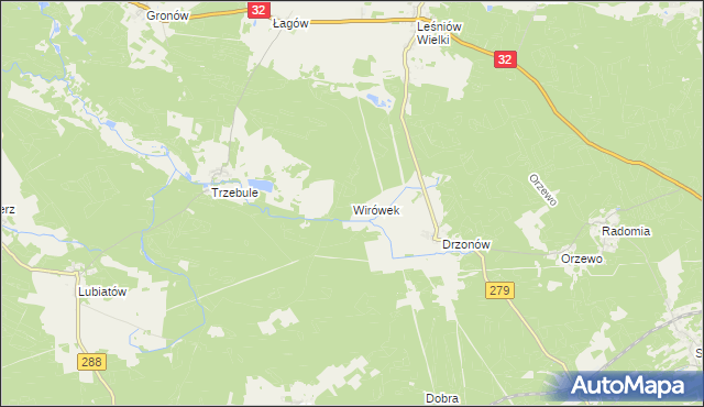 mapa Wirówek gmina Świdnica, Wirówek gmina Świdnica na mapie Targeo