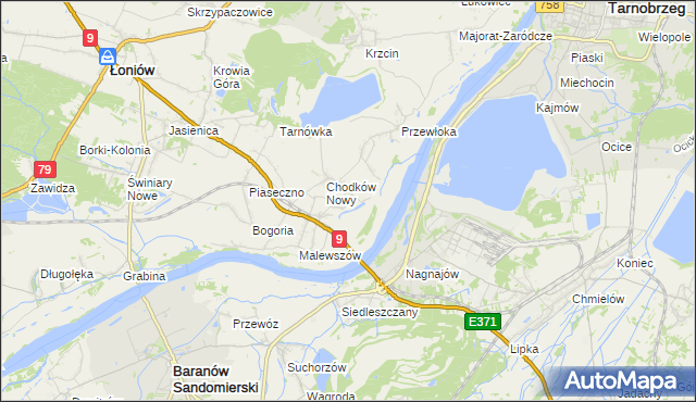 mapa Chodków Stary, Chodków Stary na mapie Targeo
