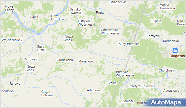 mapa Olszaki, Olszaki na mapie Targeo