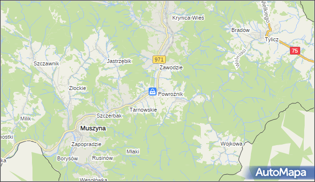 mapa Powroźnik, Powroźnik na mapie Targeo