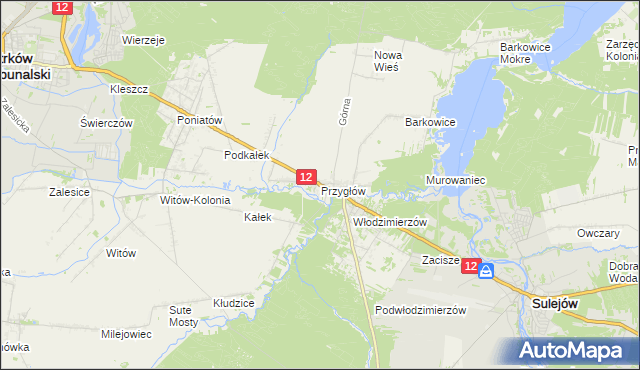 mapa Przygłów, Przygłów na mapie Targeo