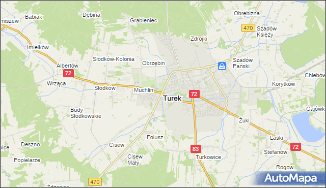 mapa Turka, Turek na mapie Targeo