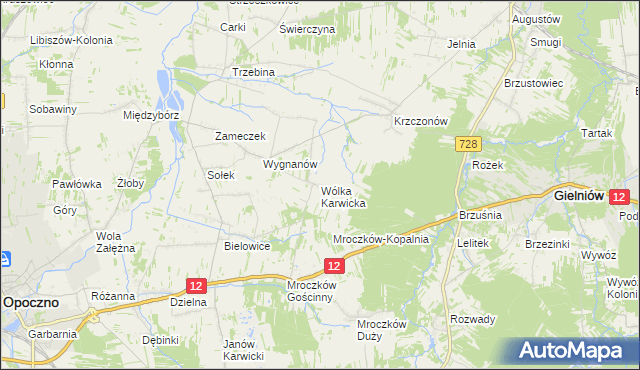 mapa Wólka Karwicka, Wólka Karwicka na mapie Targeo
