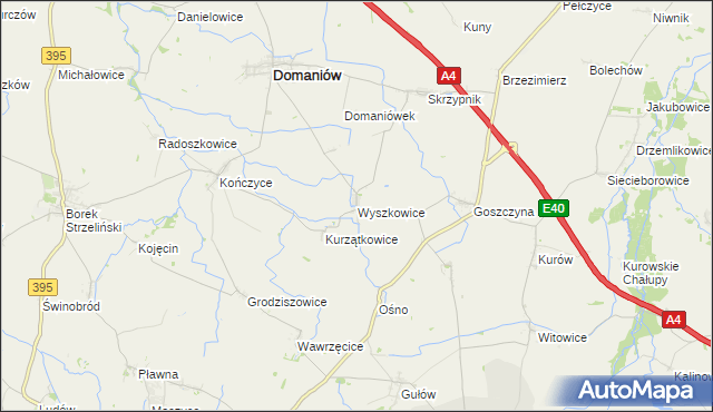 mapa Wyszkowice, Wyszkowice na mapie Targeo