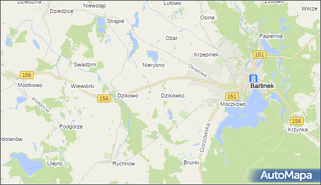mapa Dzikówko, Dzikówko na mapie Targeo