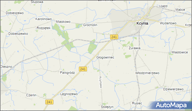 mapa Głogowiniec, Głogowiniec na mapie Targeo