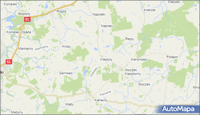 mapa Klejdyty, Klejdyty na mapie Targeo