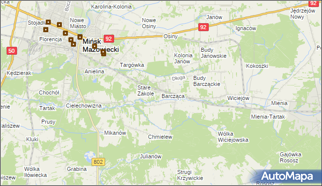 mapa Barcząca, Barcząca na mapie Targeo