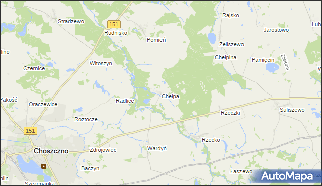 mapa Chełpa, Chełpa na mapie Targeo