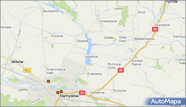 mapa Michalice, Michalice na mapie Targeo