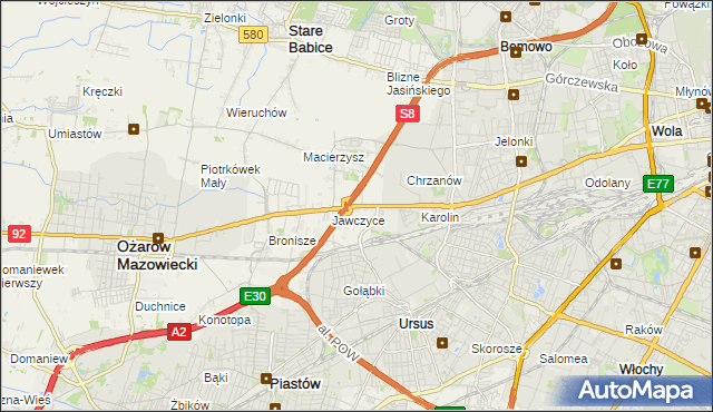 mapa Mory gmina Ożarów Mazowiecki, Mory gmina Ożarów Mazowiecki na mapie Targeo