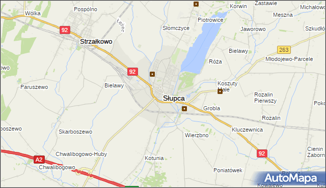 mapa Słupca, Słupca na mapie Targeo