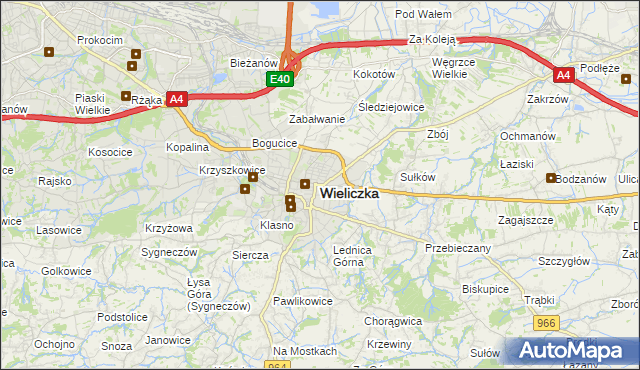 mapa Wieliczka, Wieliczka na mapie Targeo