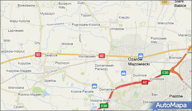 mapa Ołtarzew, Ołtarzew na mapie Targeo