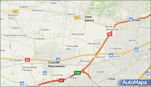 mapa Piotrkówek Duży, Piotrkówek Duży na mapie Targeo
