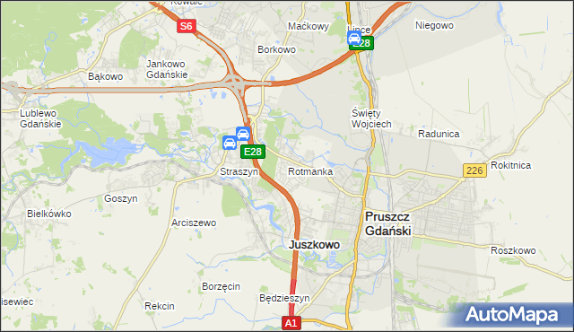 mapa Rotmanka, Rotmanka na mapie Targeo