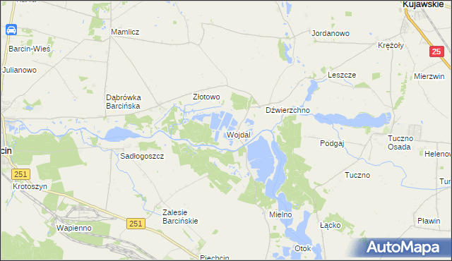 mapa Wojdal, Wojdal na mapie Targeo