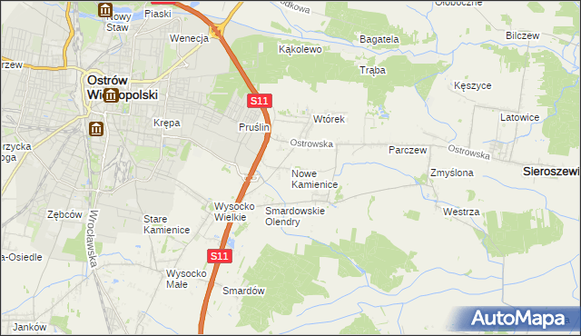 mapa Nowe Kamienice, Nowe Kamienice na mapie Targeo