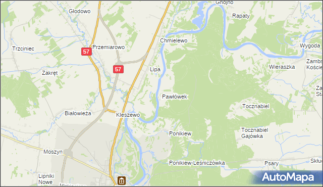 mapa Pawłówek gmina Pułtusk, Pawłówek gmina Pułtusk na mapie Targeo