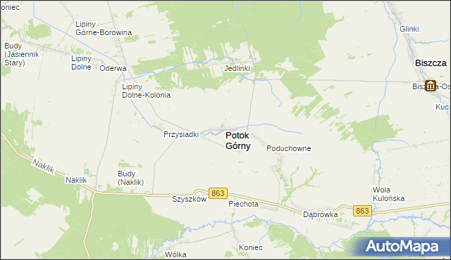 mapa Potok Górny, Potok Górny na mapie Targeo