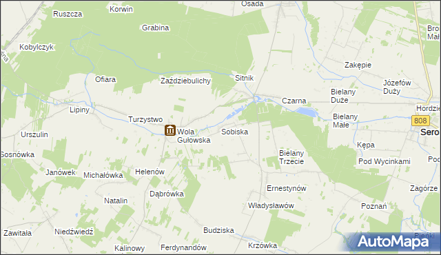 mapa Sobiska, Sobiska na mapie Targeo