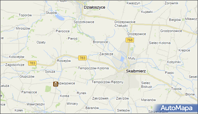mapa Szarbia Zwierzyniecka, Szarbia Zwierzyniecka na mapie Targeo