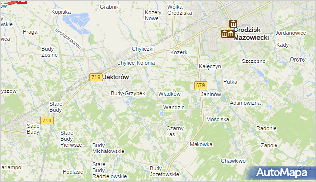 mapa Władków, Władków na mapie Targeo