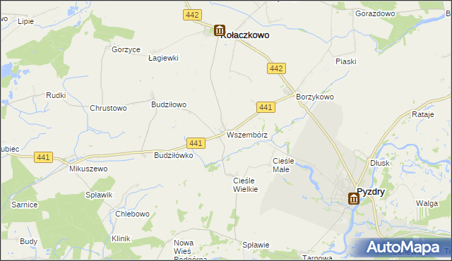 mapa Wszembórz, Wszembórz na mapie Targeo