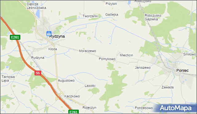 mapa Pomykowo, Pomykowo na mapie Targeo