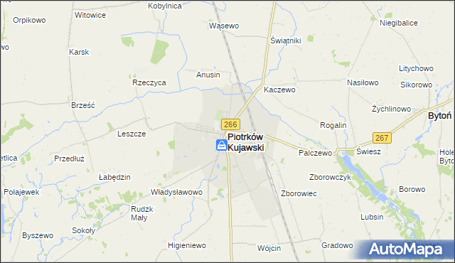 mapa Piotrków Kujawski, Piotrków Kujawski na mapie Targeo