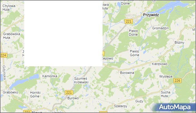 mapa Trzepowo gmina Przywidz, Trzepowo gmina Przywidz na mapie Targeo